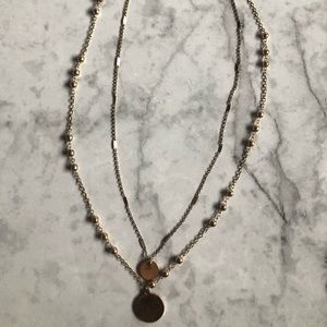 layered gold necklace